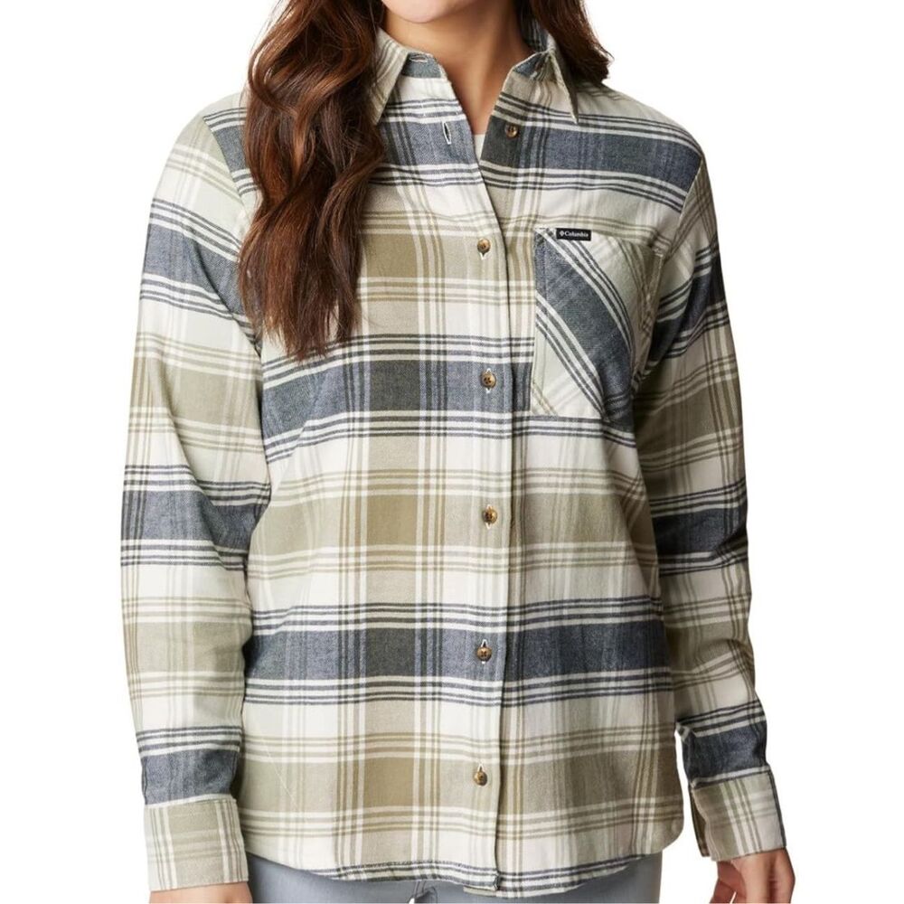 Columbia Women's Calico Basin Flannel Long Sleeve Shirt Medium New With Tags